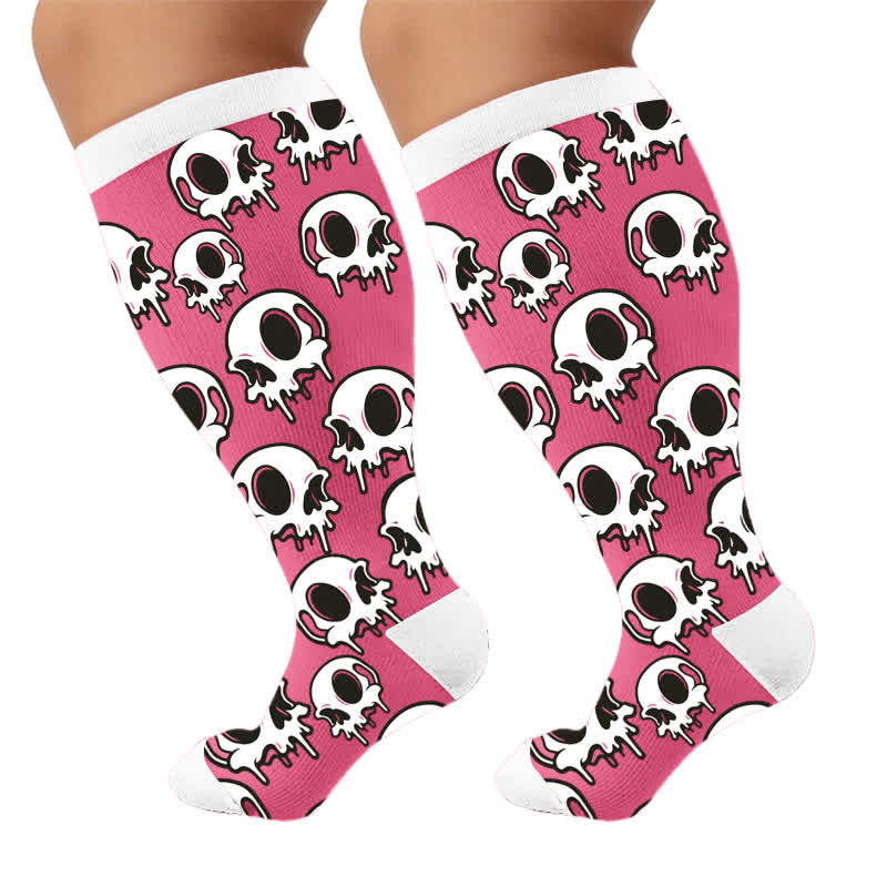 Plus Size Skull Ice Cream Compression Socks - image 10
