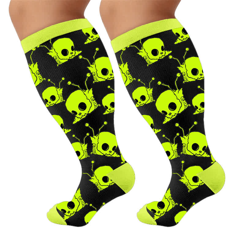Plus Size Snail Skull Compression Socks - image 9