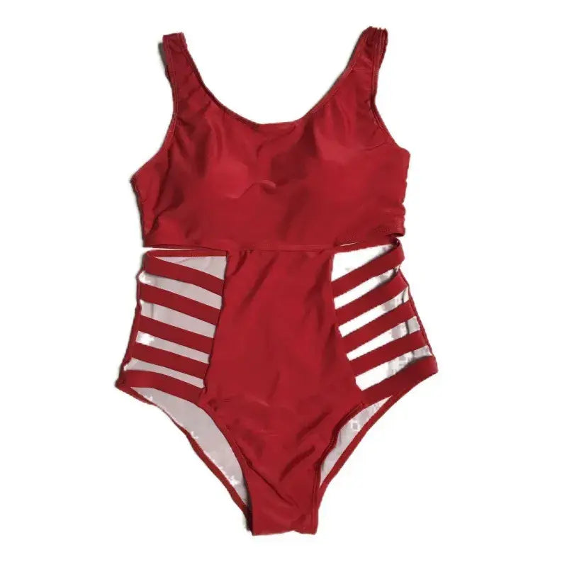 Cutout Splash Print One-Piece Swimsuit - image 8