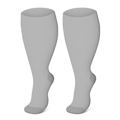 Colorful Cool Lines Plus Size Compression Socks 2XL-7XL - Grey - 7XL - image 22