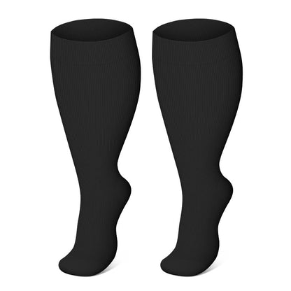 Colorful Cool Lines Plus Size Compression Socks 2XL-7XL - Black - 7XL - image 20