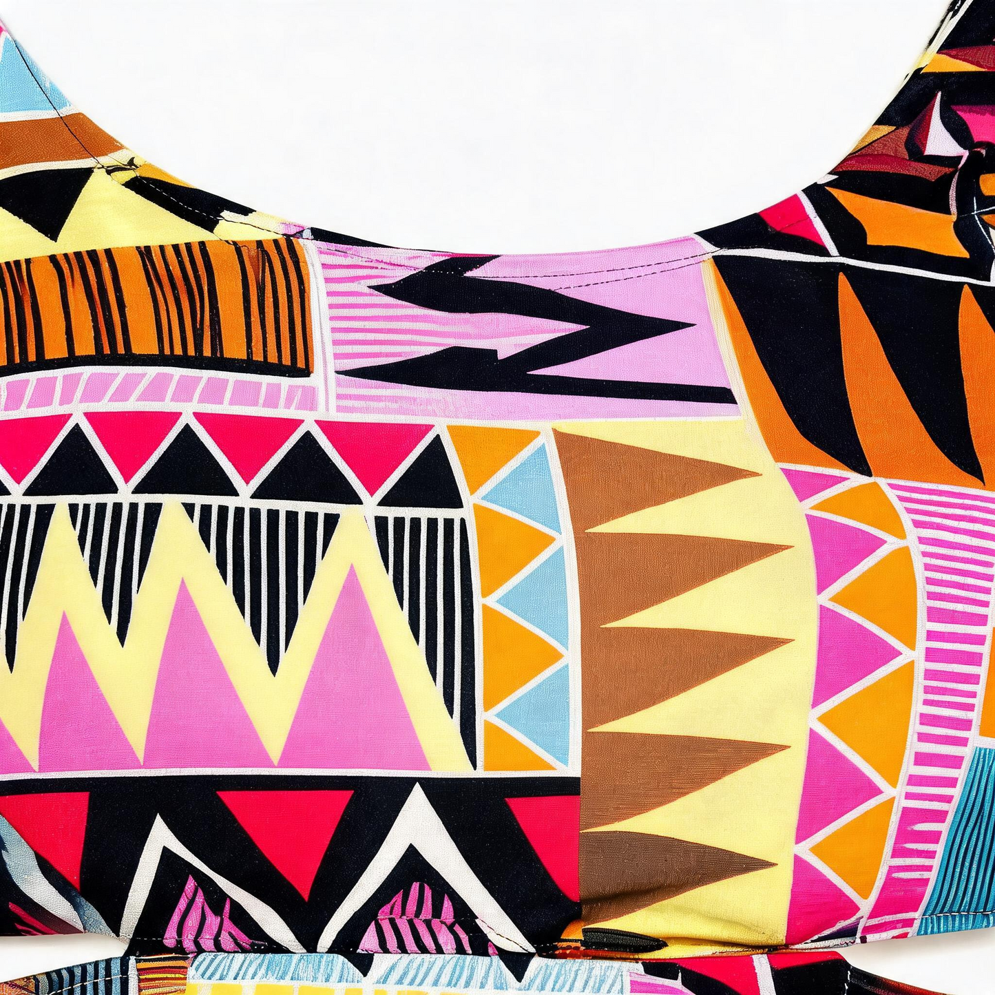 Tribal Geo Print High Waist One-Piece Swimsuit - image 4