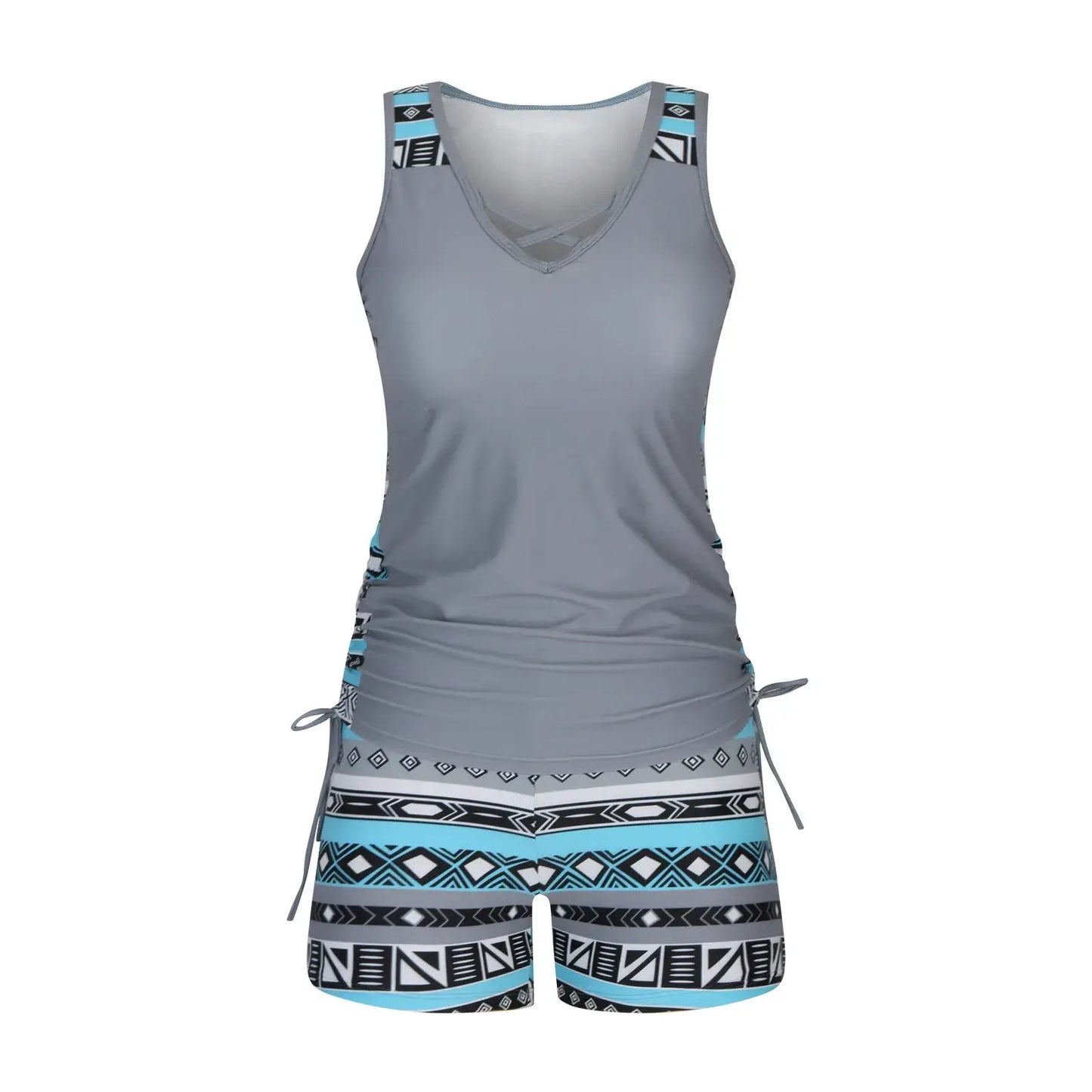 Floral Criss Cross Tankini Set - image 9