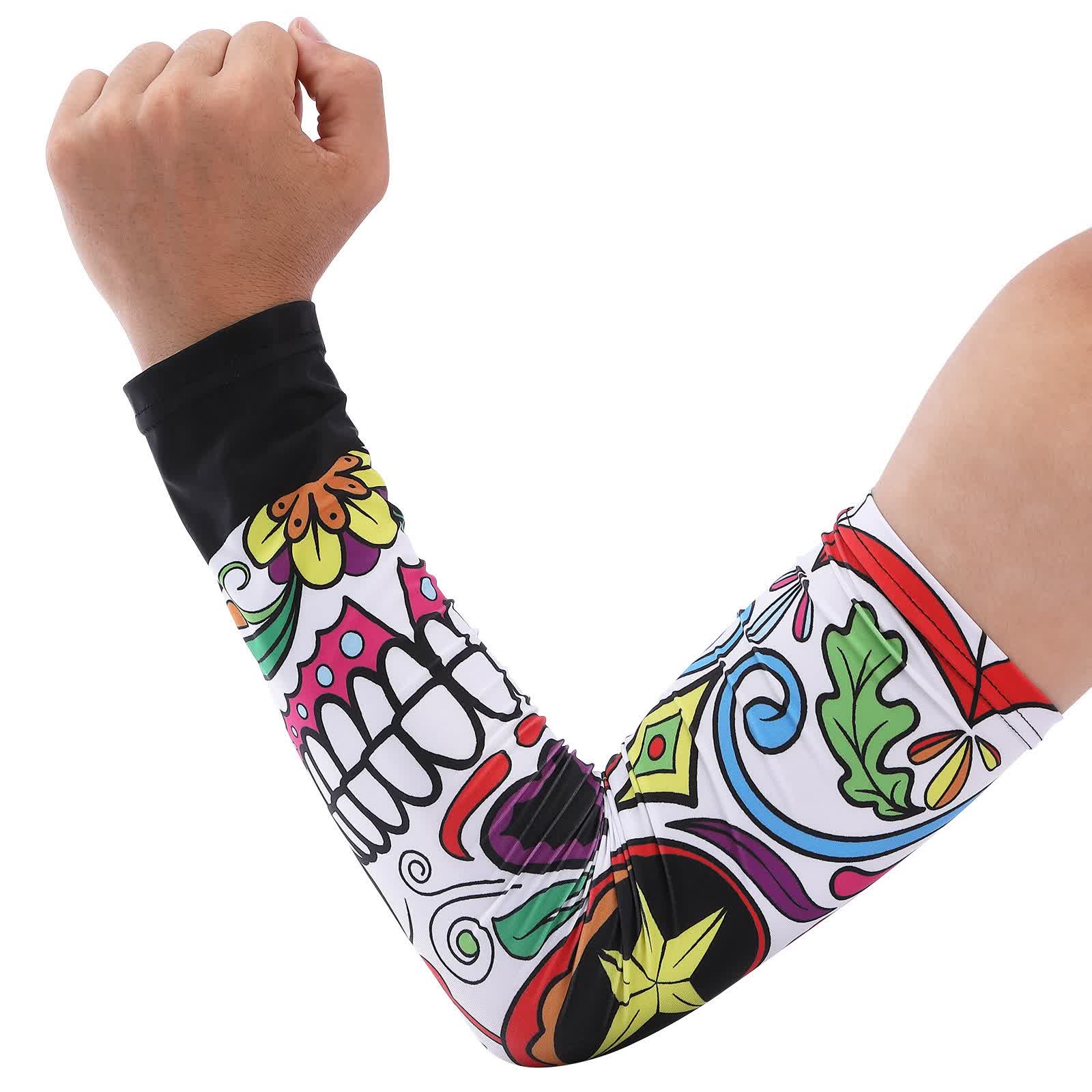 Galaxy Fade Cooling  Arm Sleeves(2 Pairs) - Yellow - One Size - image 6