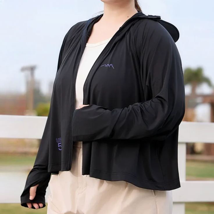 Hooded Zip Sun Protection Jacket - image 1
