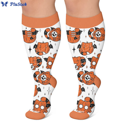 Plus Size Pumpkin Parade Compression Socks - image 5