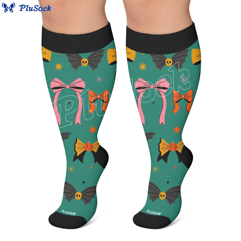Plus Size Halloween Bat Compression Socks - image 5