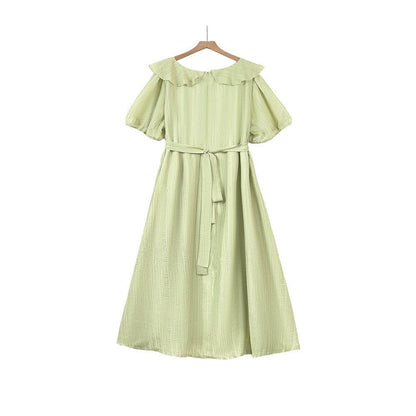 Romantic Frill Collar Puff Sleeve Maxi Dress - image 5