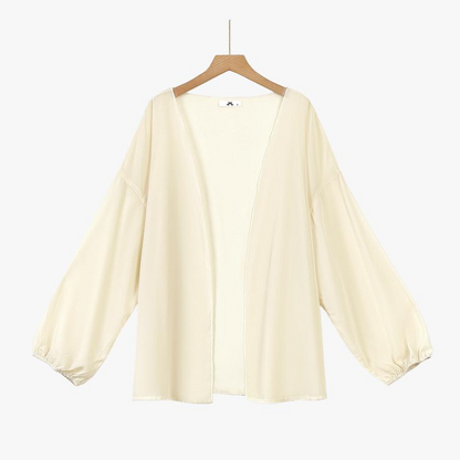 Green Embroidery Slip Dress & White Puff Sleeve Cardigan Two Piece Set - Shawl - 6XL - image 1