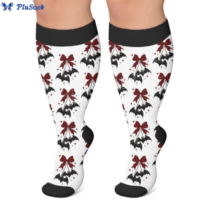 Plus Size Festive Bow Compression Socks - image 6