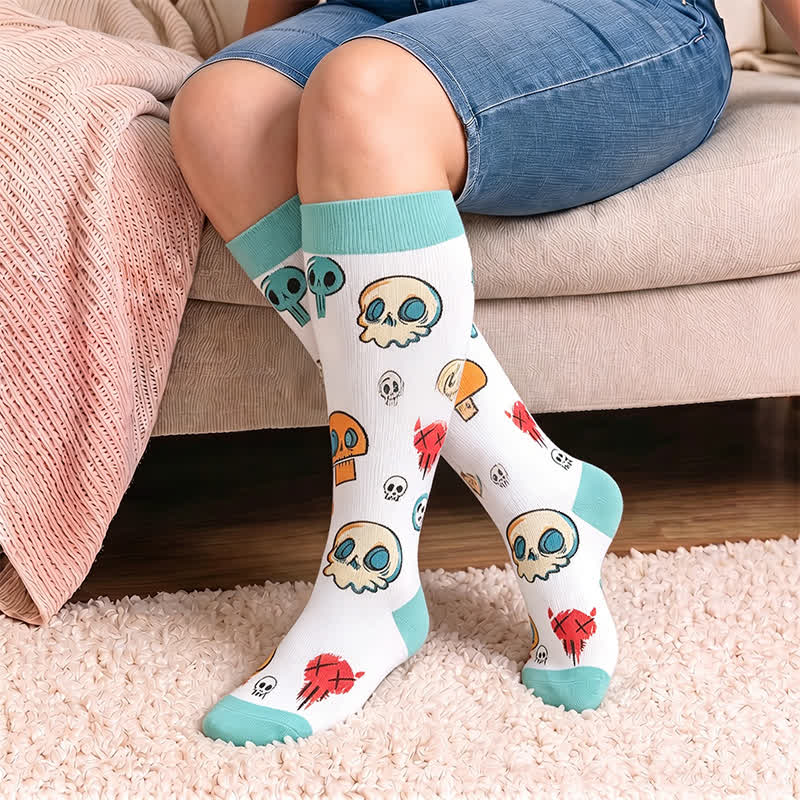 Plus Size Balloon Dog Skull Compression Socks - image 2