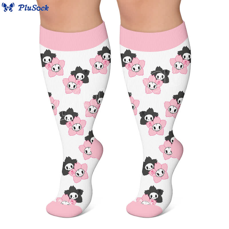 Plus Size Balloon Dog Skull Compression Socks - image 5