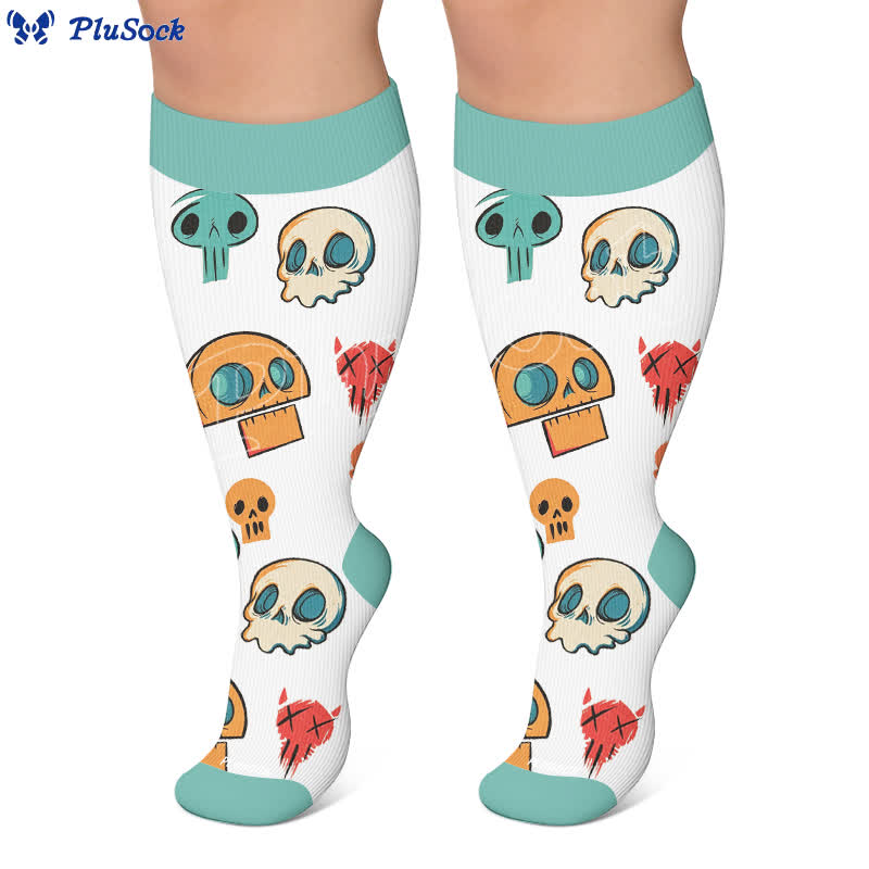 Plus Size Balloon Dog Skull Compression Socks - image 6