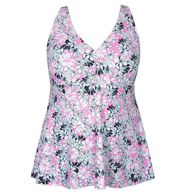 Floral Skirted Swim Dress - image 29