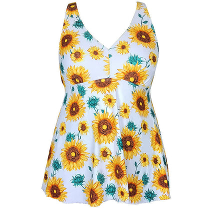 Plus Size Printed Ring Strap Swim Dress - image 10