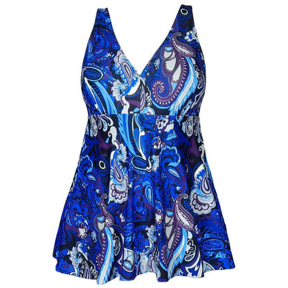 Plus Size Printed Ring Strap Swim Dress - image 16