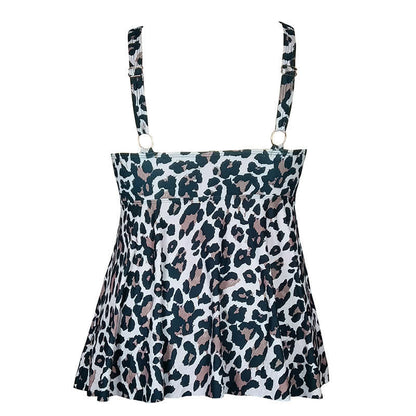 Plus Size Printed Ring Strap Swim Dress - image 14
