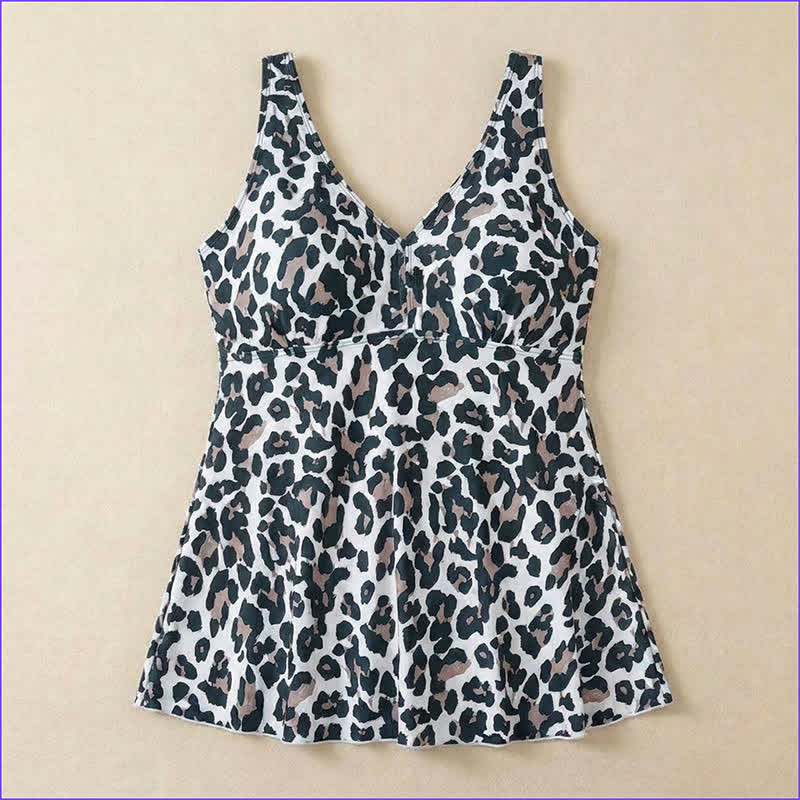 Plus Size Printed Ring Strap Swim Dress - image 15