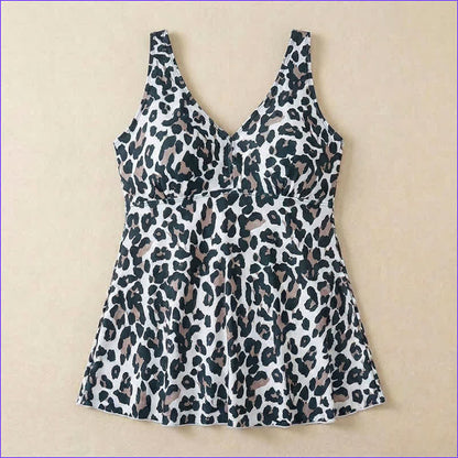 Plus Size Printed Ring Strap Swim Dress - image 15