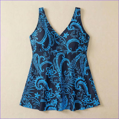 Plus Size Printed Ring Strap Swim Dress - image 20