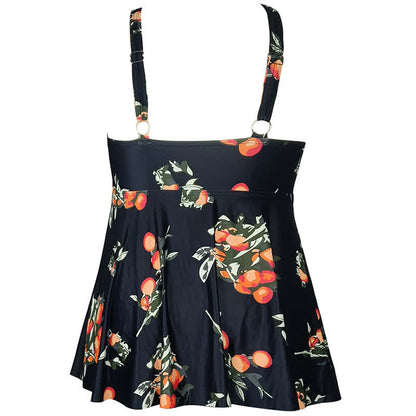 Leopard Flower Print Empire Waist Swim Dress - image 15