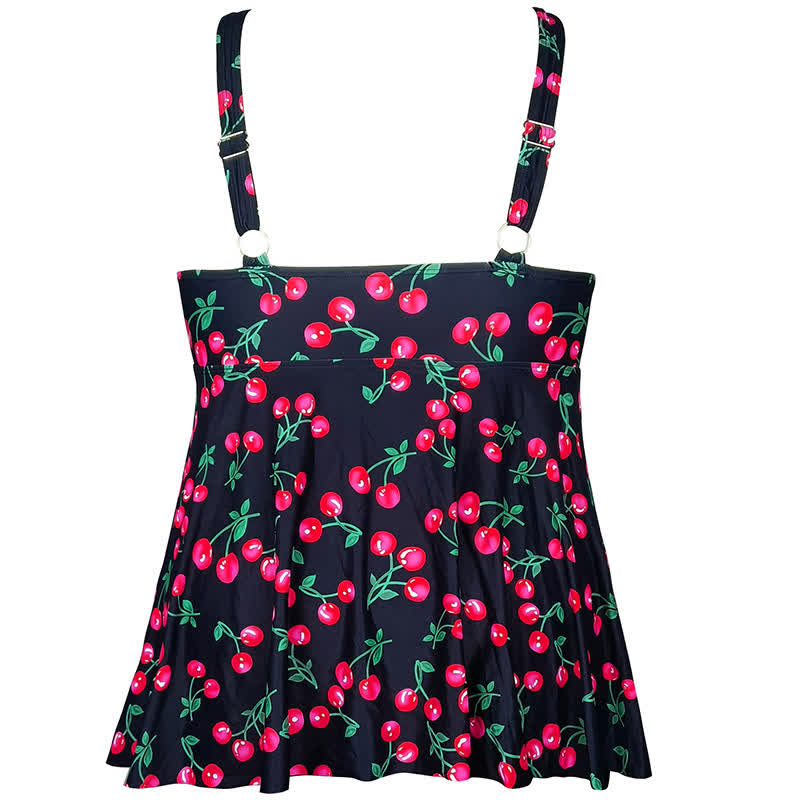 Leopard Flower Print Empire Waist Swim Dress - image 18
