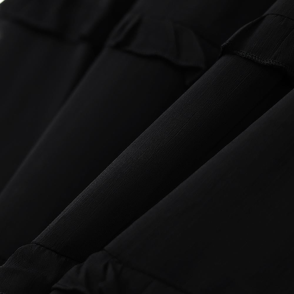 Plus Size Elegant V-Neck Ruffle Tie-Waist Midi Dress - image 5