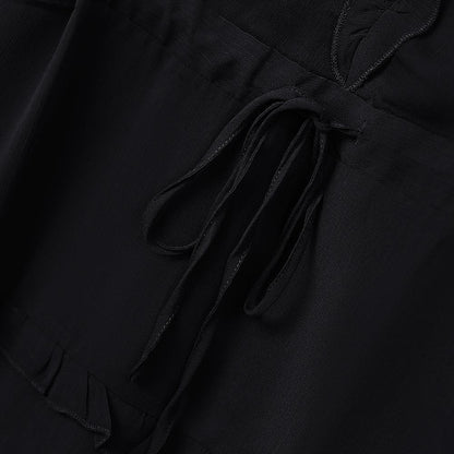Plus Size Elegant V-Neck Ruffle Tie-Waist Midi Dress - image 3