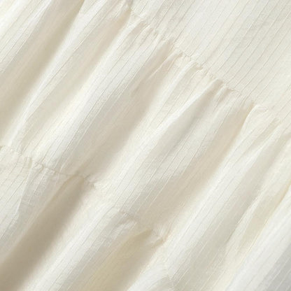 Textured Tencel Blend Puff Sleeve Midi Dress - image 3