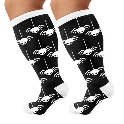 Plus Size Pink Purple Novelty Compression Socks - image 9