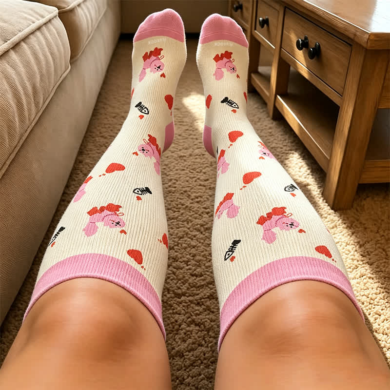 Plus Size Panda Cat Dog Print Compression Socks - image 3