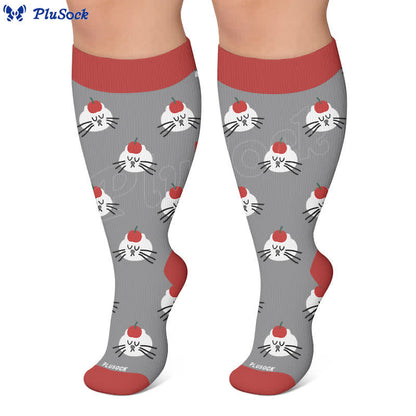 Plus Size Panda Cat Dog Print Compression Socks - image 7