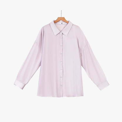Plus Size Drape Shirt and Cami Dress Set - Shirt - 6XL - image 8