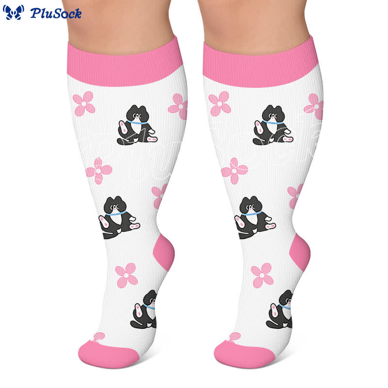 Plus Size Kitty Bloom Compression Socks - image 5