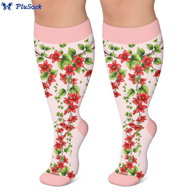 Plus Size Morning glory Compression Socks - image 5