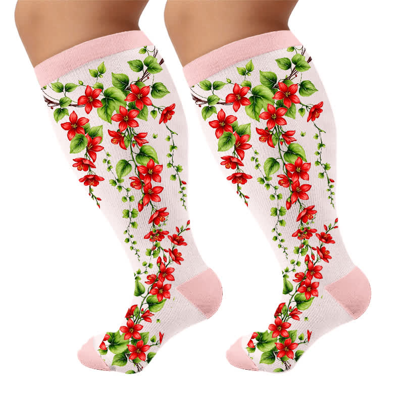 Plus Size Morning glory Compression Socks - image 9