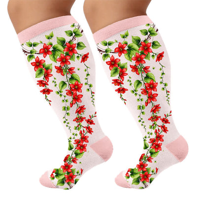 Plus Size Morning glory Compression Socks - image 9