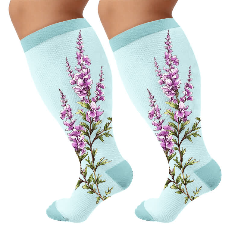 Plus Size Morning glory Compression Socks - image 10