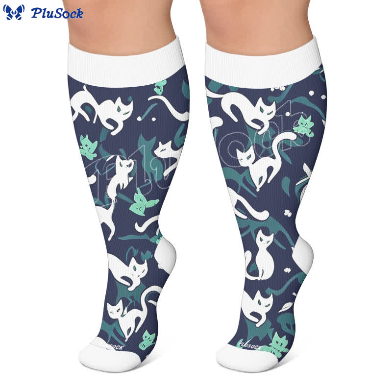Plus Size Cat Parrot Compression Socks - image 4
