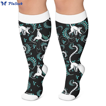 Plus Size Cat Parrot Compression Socks - image 6