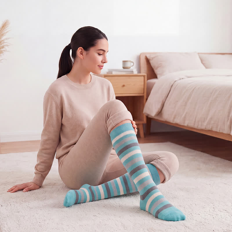 Striped Series Casual Compression Socks(6 Pairs) - image 5