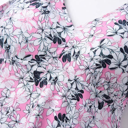Floral Skirted Swim Dress - image 15