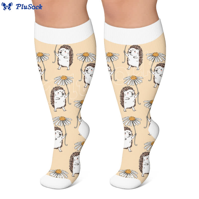 Plus Size Hedgehog Compression Socks - image 4