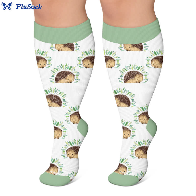 Plus Size Hedgehog Compression Socks - image 3