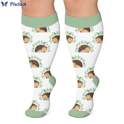 Plus Size Hedgehog Compression Socks - image 3