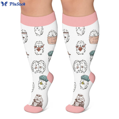Plus Size Hedgehog Compression Socks - image 5