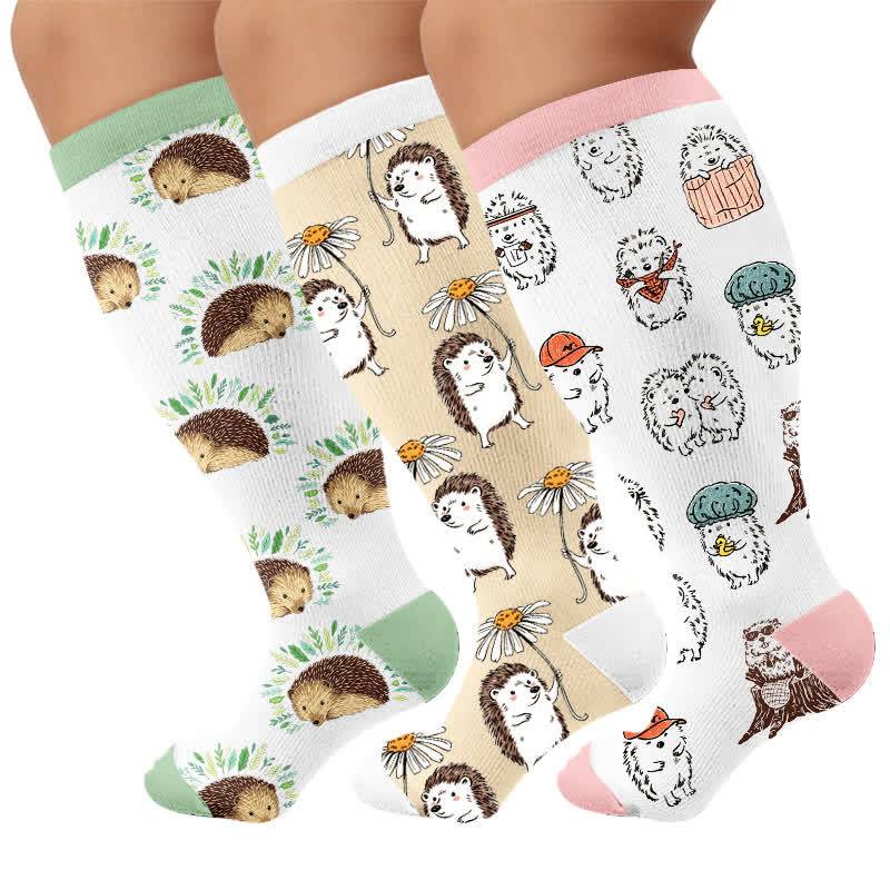 Plus Size Hedgehog Compression Socks - image 6