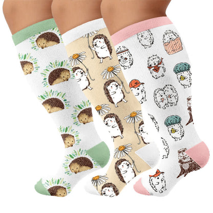 Plus Size Hedgehog Compression Socks - image 6