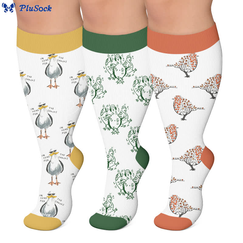 Plus Size Penguin Compression Socks - image 0