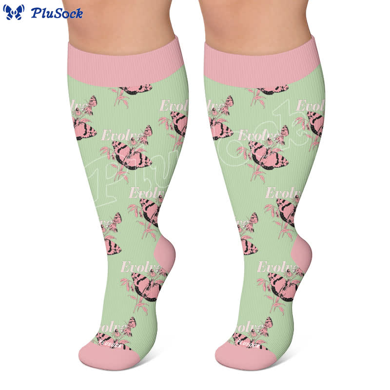 Plus Size Tulip Bloom Compression Socks - image 5